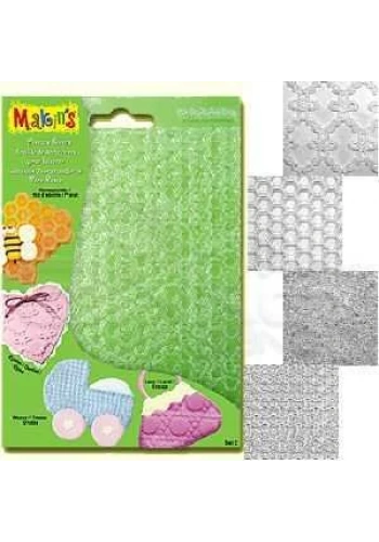 Makins Clay Texture Sheets Doku Kalıpları 4lü Set C