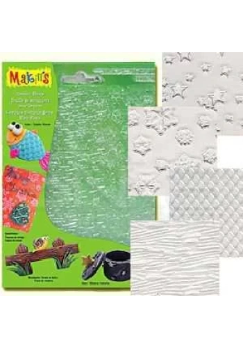 Makins Clay Texture Sheets Doku Kalıpları 4lü Set D
