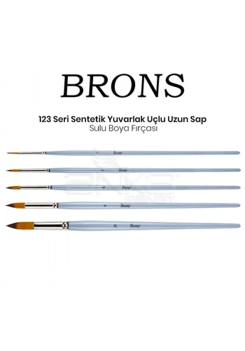 Brons Sentetik Yuvarlak Uçlu Yağlı ve Akrilik Boya Fırçası