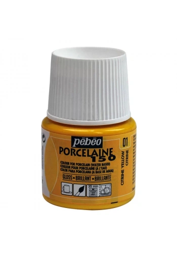 Pebeo Porcelaine 150 Fırınlanabilir Porselen Boyası 01 Citrine Yellow