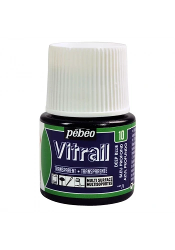 Pebeo Vitrail Şeffaf Cam Boyası 45ml Lacivert 10