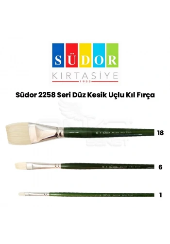 Südor 2258 Seri Düz Kesik Uçlu Kıl Fırça