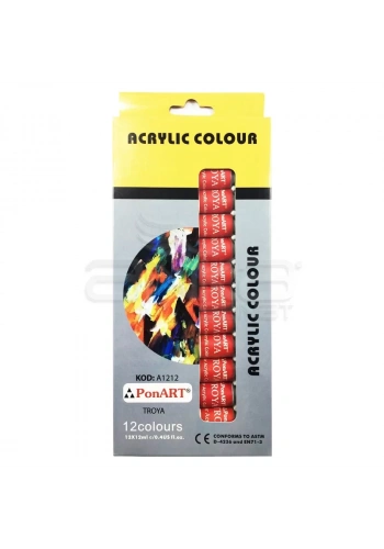 Ponart Akrilik Boya 12x12ml Set