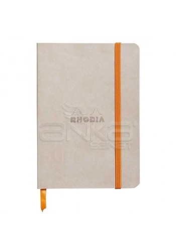 Rhodia Boutique Rodiarama Italyan Deri Yumuşak Kapak Noktalı Beige A6