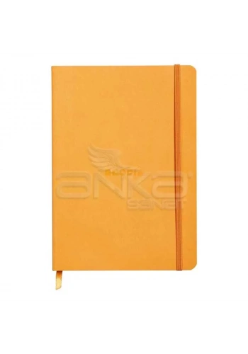Rhodia Boutique Rodiarama Italyan Deri Yumuşak Kapak Noktalı Orange A5
