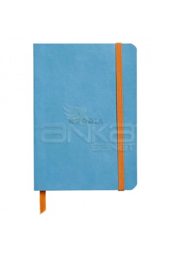 Rhodia Boutique Rodiarama Italyan Deri Yumuşak Kapak Noktalı Turquoise A6