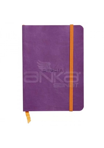 Rhodia Boutique Rodiarama Italyan Deri Yumuşak Kapak Noktalı Violet A6
