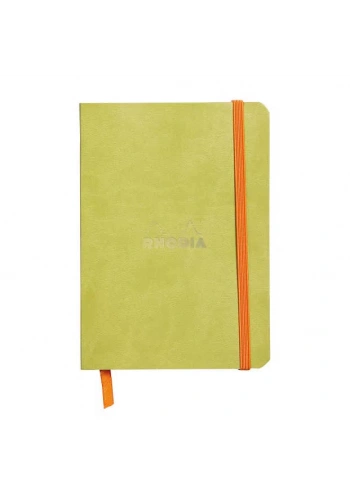 Rhodia Boutique Rodiarama Renkler Italyan Deri Yumuşak Kapak Çizgili Anis Green A6 72 Yaprak