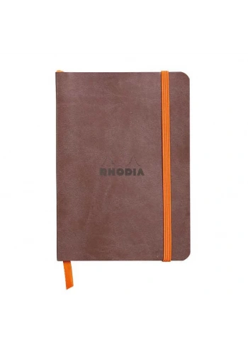 Rhodia Boutique Rodiarama Renkler Italyan Deri Yumuşak Kapak Çizgili Chocolate A6 72 Yaprak