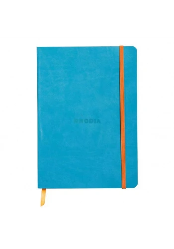 Rhodia Boutique Rodiarama Renkler Italyan Deri Yumuşak Kapak Çizgili Turquoise A6