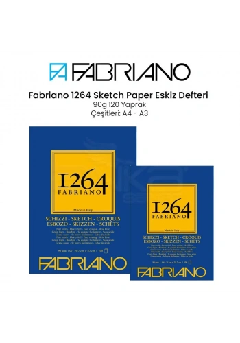 Fabriano 1264 Sketch Paper Eskiz Defteri 90g 100 Yaprak
