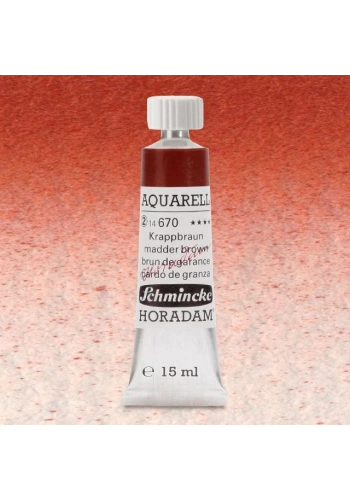 Schmincke Horadam Aquarell Tube 15ml Seri 2 Madder Brown 670