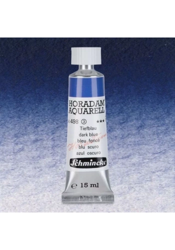 Schmincke Horadam Aquarell Tube 15ml Seri 3 Dark Blue Indigo 498