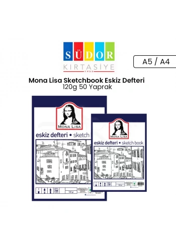 Mona Lisa Sketchbook Eskiz Defteri 120g 50 Yaprak