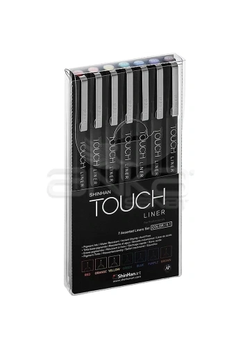 Touch Liner Teknik Çizim Kalemi 7li Set Renkli SH4105007