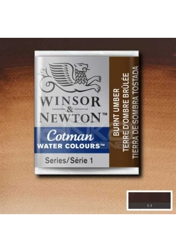 Winsor & Newton Tablet Sulu Boya No:076 Burnt Umber