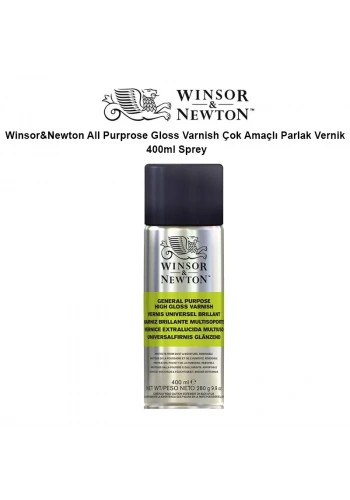 Winsor & Newton All Purprose Gloss Varnish Çok Amaçlı Parlak Vernik 400ml Sprey
