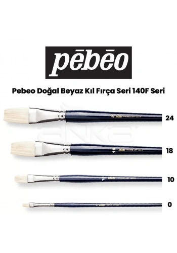 Pebeo 140F Seri Doğal Beyaz Kıl Yağlı Boya-Akrilik Boya Fırçası