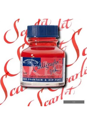 Winsor & Newton Calligraphy Mürekkebi 30ml Scarlet 601