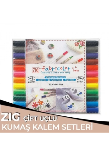 Zig Fabricolor Twin Çift Uçlu Kumaş Kalemi Setleri