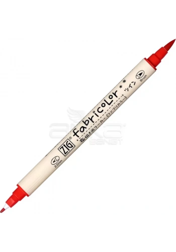 Zig Fabricolor Twin Çift Uçlu Kumaş Boyama Kalemi 020 Red