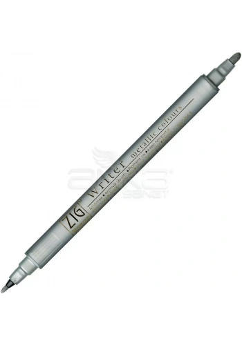 Zig Writer Metallic Colours Çift Uçlu Marker Kalem 102 Silver
