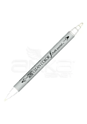 Zig Clean Color f Chalk Pastel Çift Uçlu Marker Kalem White 000