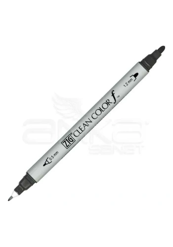Zig Clean Color f Çift Uçlu Marker Kalem Dark Gray 095