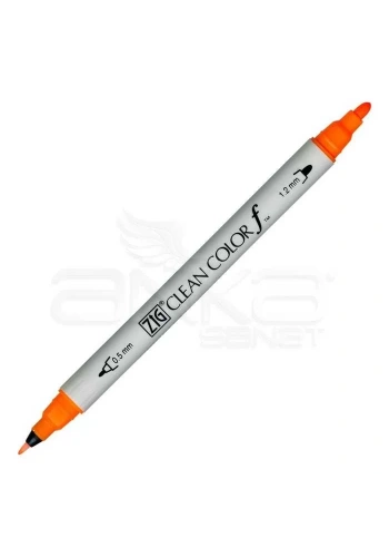 Zig Clean Color f Çift Uçlu Marker Kalem Fluorescent Orange 002