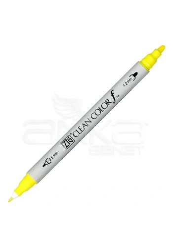 Zig Clean Color f Çift Uçlu Marker Kalem Lemon Yellow 051