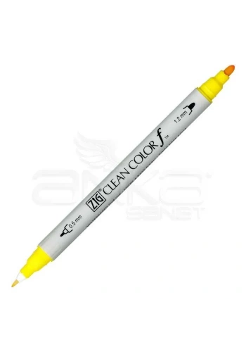Zig Clean Color f Çift Uçlu Marker Kalem Yellow 050