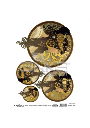 Cadence Altın Varak Pirinç Dekopaj A3 Model:002