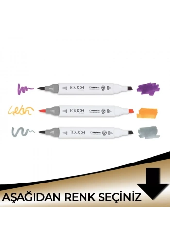 Touch Twin Brush Marker Çift Uçlu Marker Metalik Tonlar