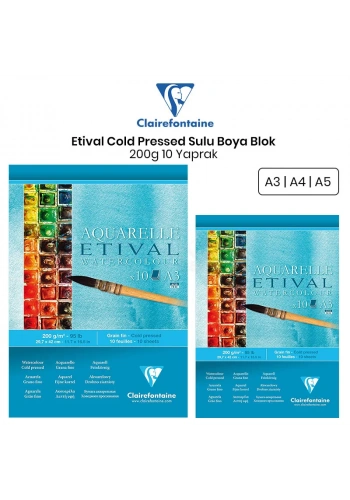 Clairefontaine Etival Cold Pressed Sulu Boya Blok 200g 10 Yaprak