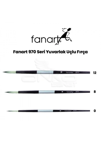 Fanart 970 Seri Yuvarlak Uçlu Fırça