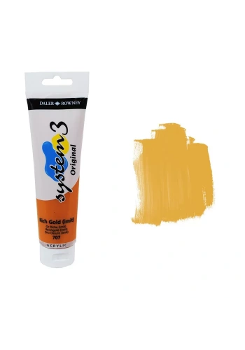 Daler Rowney System 3 Akrilik Boya 150ml 707 Rich Gold