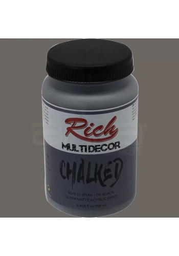 Rich Multi Decor Chalked Akrilik Boya 250ml 4576 İs Siyah