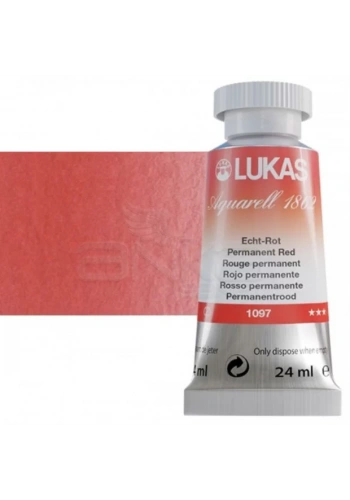 Lukas Aquarell 1862 Artist 24ml Sulu Boya 1097 Permanent Red Seri 2