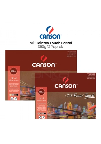 Canson Mi-Teintes Touch Pastel Defteri 12 Yaprak 350g