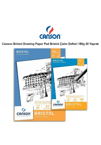 Canson Bristol Pad Bristol Çizim Defteri 180g 20 Yaprak