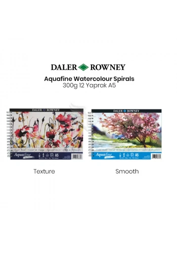 Daler Rowney Aquafine Watercolour Spiralli Sulu Boya Blokları A5 12 Yaprak 300g