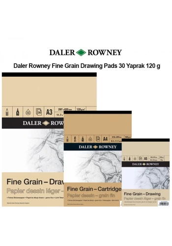 Daler Rowney Fine Grain Drawing Pads 30 Yaprak 120 g