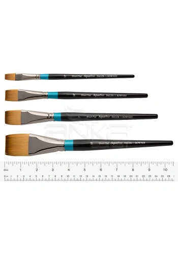 Daler Rowney Aquafine AF 55 Seri Aquafine Sentetik Kısa Saplı Düz Kesik Fırça