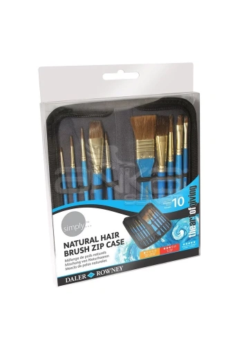 Daler Rowney Simply Natural Hair Sulu Boya Fırça Seti 10lu