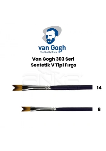 Van Gogh 303 Seri Sentetik V Tipi Fırça
