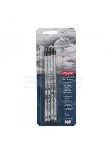 Derwent Watersoluble Graphitone Aquarel Grafit Kalem 4lü Set