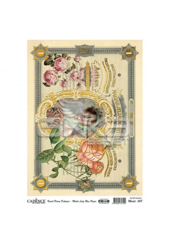 Cadence Altın Varak Pirinç Dekopaj A3 Model:008