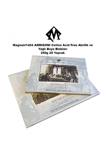 Magnani1404 ANNIGONI Cotton Acid Free Akrilik ve Yağlı Boya Blokları 250g 25 Yaprak