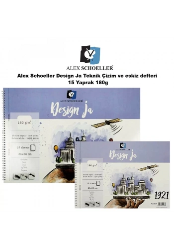 Alex Schoeller Design Ja Teknik Çizim ve Eskiz Defteri 15 Yaprak 180g