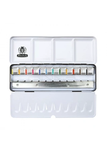 Schmincke Akademie Sulu Boya 12 Renk 1/2 Tablet +12 Tablet Yeri 75 412